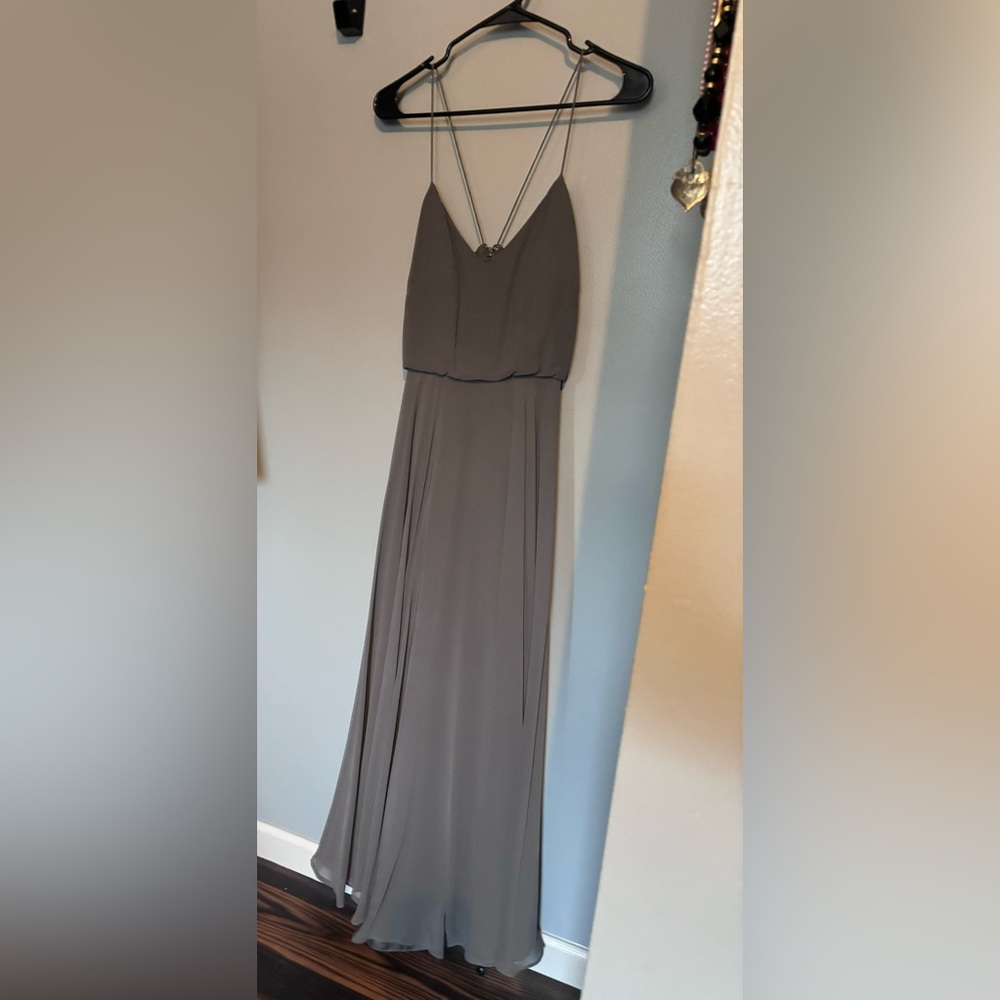 Grey Jenny Yoo bridesmaid dress